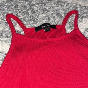 red ambiance halter tank top
